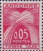 Andorra (French admin) 1961 - set Wheat sheaves - new currency: 0,05 fr