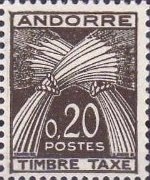 Andorra (French admin) 1961 - set Wheat sheaves - new currency: 0,20 fr