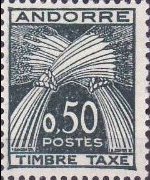 Andorra (French admin) 1961 - set Wheat sheaves - new currency: 0,50 fr