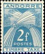 Andorra (French admin) 1946 - set Wheat sheaves: 2 fr