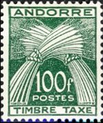 Andorra (French admin) 1946 - set Wheat sheaves: 100 fr
