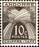 Andorra (amministrazione francese) 1943 - serie Covoni di grano: 10 c