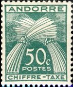 Andorra (French admin) 1943 - set Wheat sheaves: 50 c