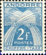 Andorra (French admin) 1943 - set Wheat sheaves: 2 fr