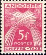 Andorra (French admin) 1943 - set Wheat sheaves: 5 fr