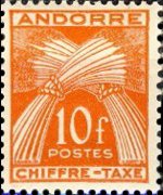 Andorra (French admin) 1943 - set Wheat sheaves: 10 fr