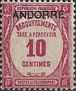 Andorra (amministrazione francese) 1931 - serie Cifra in ovale - soprastampati: 10 c