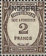 Andorra (amministrazione francese) 1931 - serie Cifra in ovale - soprastampati: 2 fr