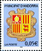 Andorra (French admin) 2002 - set Coat of arms: 0,05 €