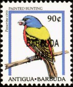 Barbuda 1996 - serie Uccelli: 90 c