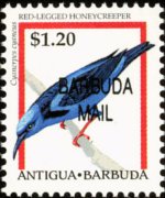 Barbuda 1996 - set Birds: 1,20 $