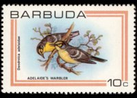 Barbuda 1980 - serie Uccelli: 10 c