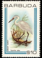 Barbuda 1980 - set Birds: 10 $