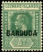 Barbuda 1922 - set King George V: ½ p