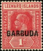 Barbuda 1922 - set King George V: 1 p