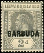 Barbuda 1922 - set King George V: 2 p