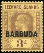 Barbuda 1922 - serie Re Giorgio V: 3 p