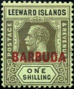 Barbuda 1922 - set King George V: 1 sh