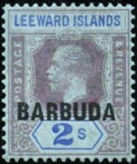 Barbuda 1922 - set King George V: 2 sh