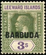 Barbuda 1922 - set King George V: 3 sh