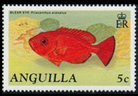Anguilla 1990 - set Fishes: 5 c