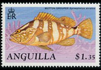 Anguilla 1990 - set Fishes: 1,35 $