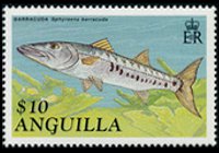 Anguilla 1990 - set Fishes: 10 $
