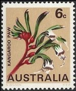 Australia 1968 - serie Fiori: 6 c