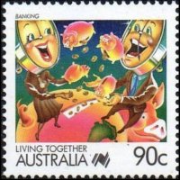 Australia 1988 - serie Vivere in società: 90 c
