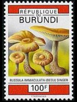 Burundi 1992 - set Mushrooms: 100 fr