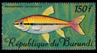 Burundi 1967 - set Tropical fish: 150 fr