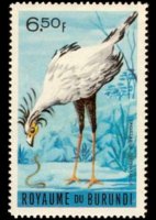 Burundi 1965 - serie Uccelli: 6,50 fr