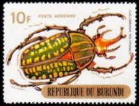 Burundi 1970 - serie Coleotteri: 10 fr