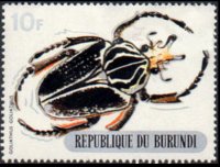 Burundi 1970 - set Beetles: 10 fr
