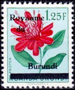 Burundi 1962 - serie Fiori e animali: 1,25 fr
