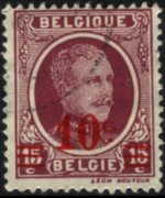 Belgio 1922 - serie Re Alberto I: 10 c su 15 c