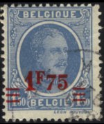 Belgium 1922 - set King Albert I: 1.75 fr su 1.50 fr
