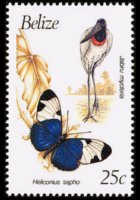 Belize 1990 - set Birds and butterflies: 25 c