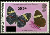 Belize 1974 - set Butterflies: 20 c su 26 c