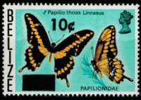 Belize 1974 - set Butterflies: 10 c su 25 c
