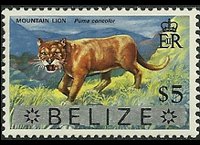 Belize 1973 - set Animals and fishes: 5 $