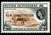 Belize 1953 - serie Regina Elisabetta II e soggetti vari: 2 c