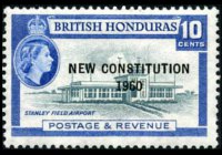Belize 1953 - set Queen Elisabeth II and various subjects: 10 c