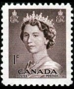 Canada 1953 - set Queen Elisabeth II: 1 c