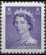 Canada 1953 - set Queen Elisabeth II: 4 c