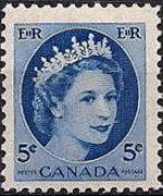 Canada 1954 - set Queen Elisabeth II: 5 c