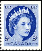 Canada 1954 - set Queen Elisabeth II: 5 c