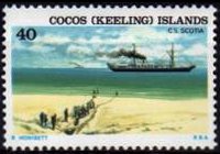 Cocos Islands 1976 - set Ships: 40 c