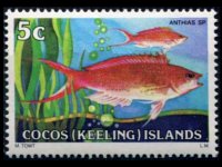 Cocos Islands 1979 - set Fishes: 5 c