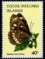 Cocos Islands 1982 - set Butterflies: 40 c